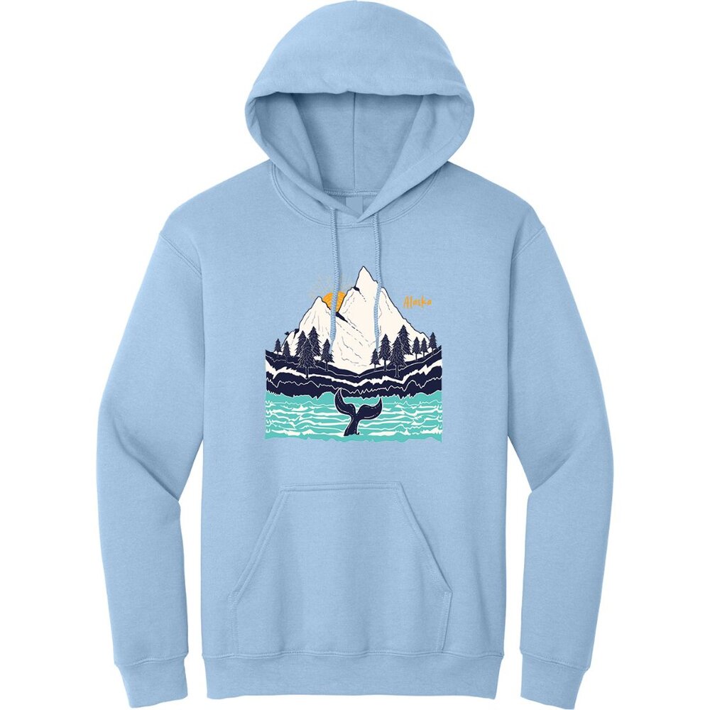 Beluga Whale Tail Kenai Fjords Alaska Pullover Hoodie